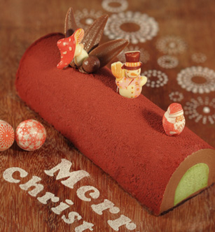 Matcha Brûlée Chestnut Bouché de Noel Log Cake